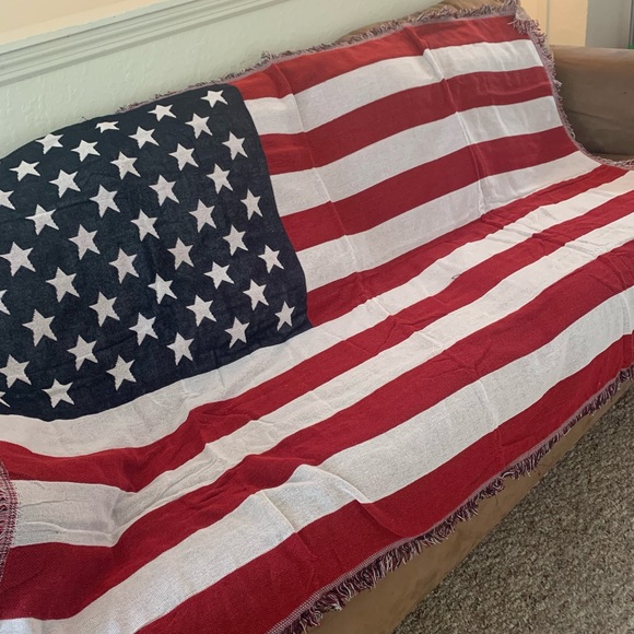 USA Flag Throw Blanket - Picture 5 of 7